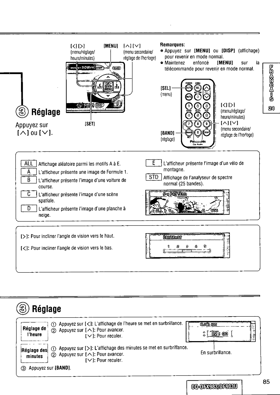 Panasonic CQ-DFX983U manual 