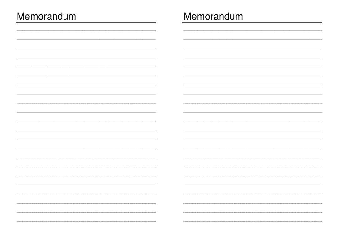 Panasonic CQ-DP153W manual Memorandum 