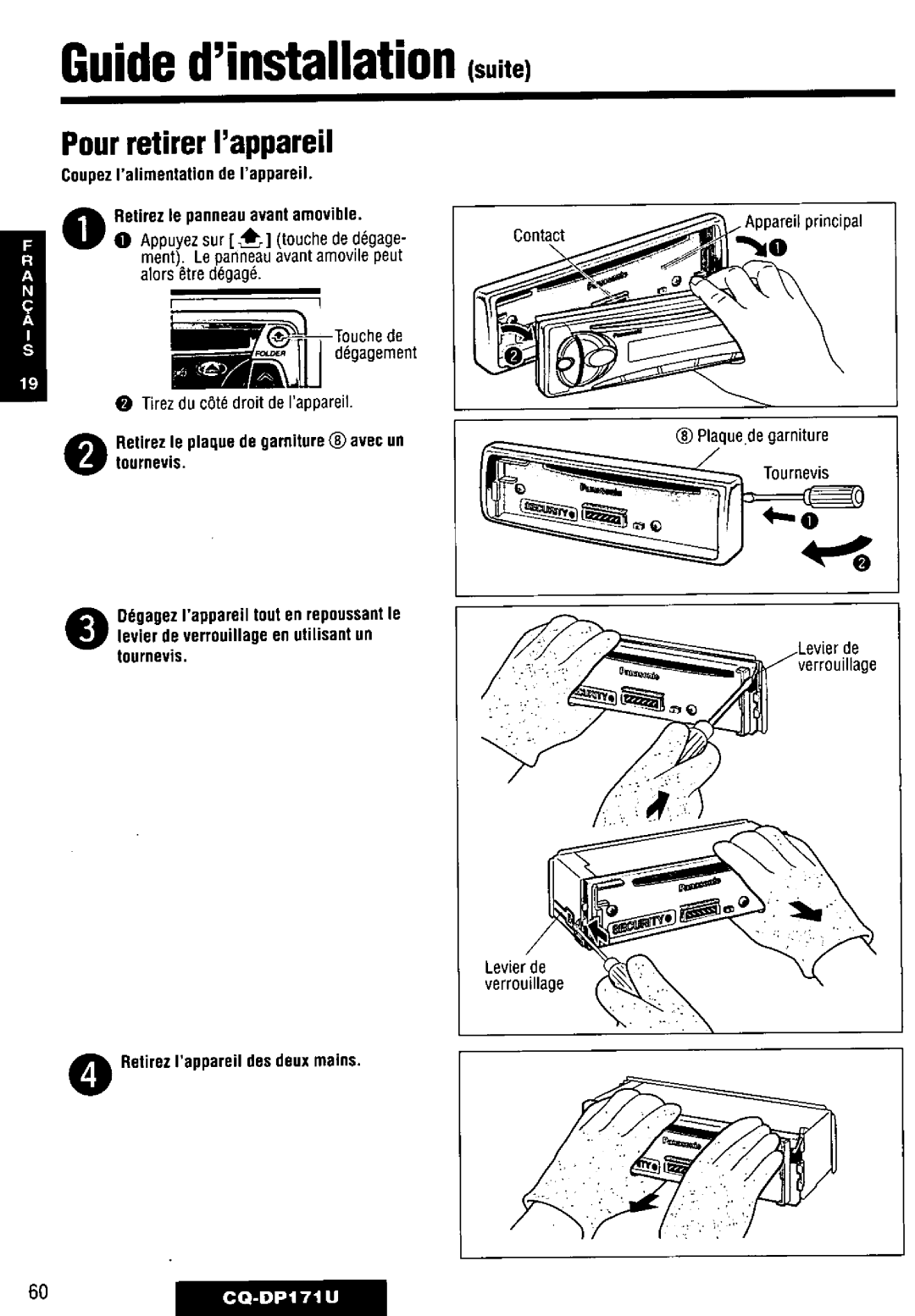 Panasonic CQ-DP171U manual 