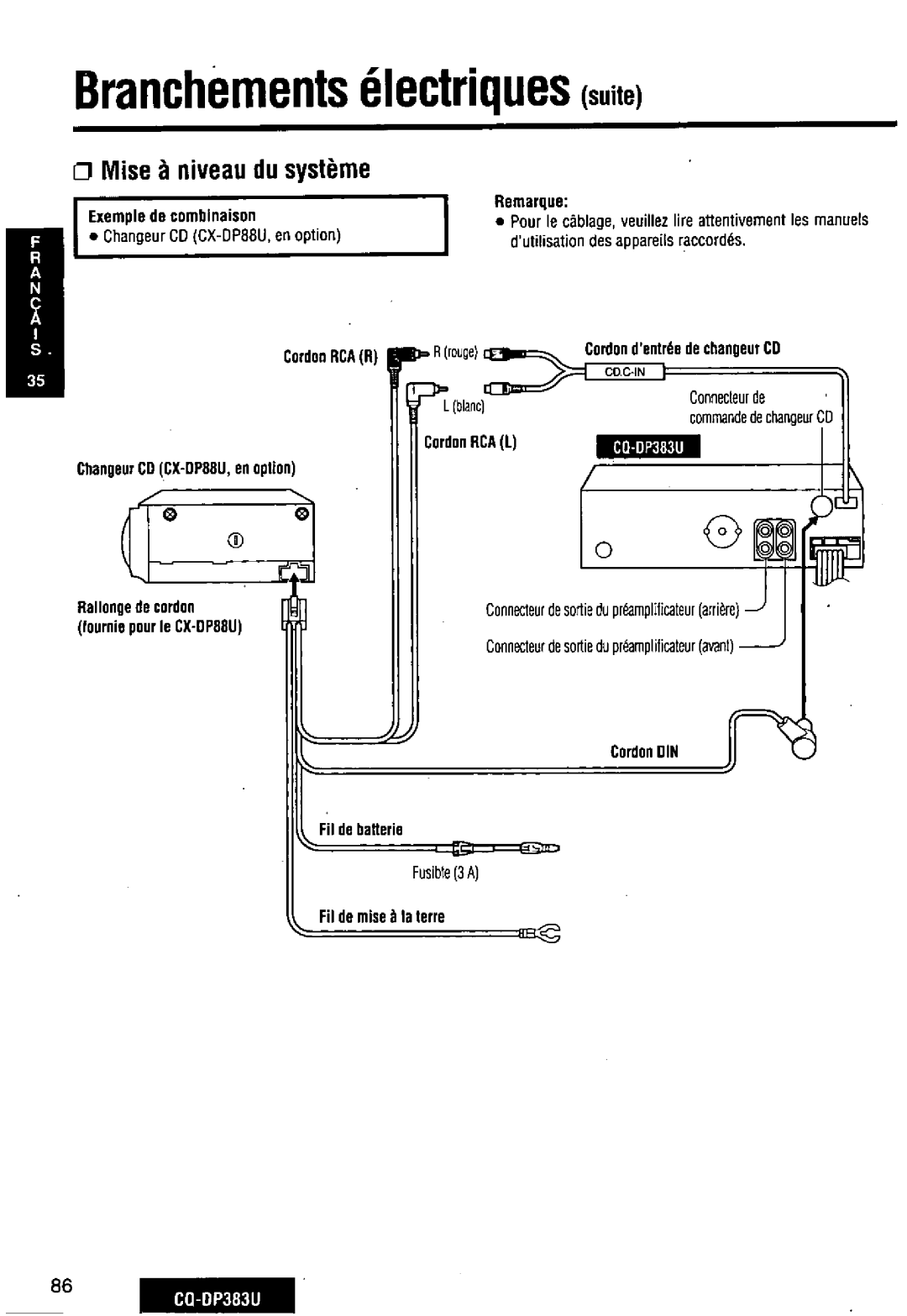 Panasonic CQ-DP383U manual 