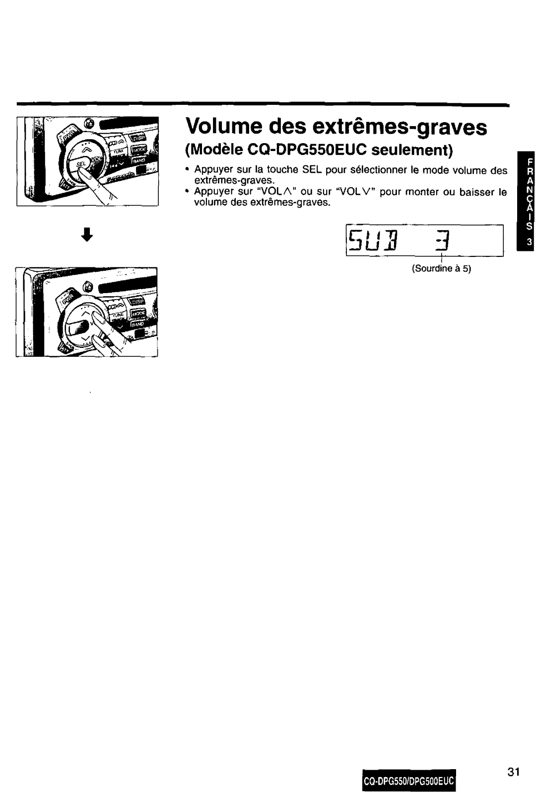Panasonic DPG500EUC, CQ-DPG550 manual 