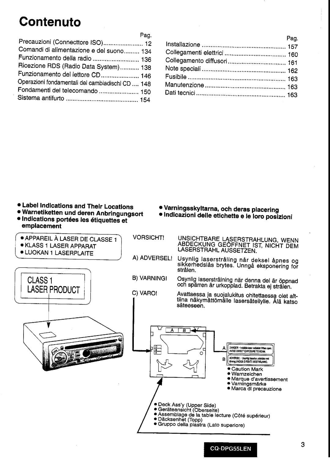 Panasonic cq-dpg55len manual 