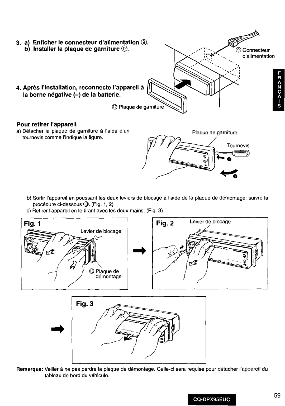 Panasonic CQ-DPX95EUC manual 