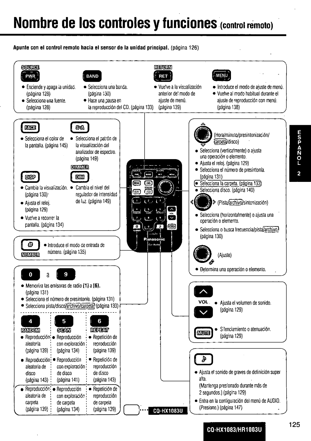 Panasonic CQ-HR1003U manual 