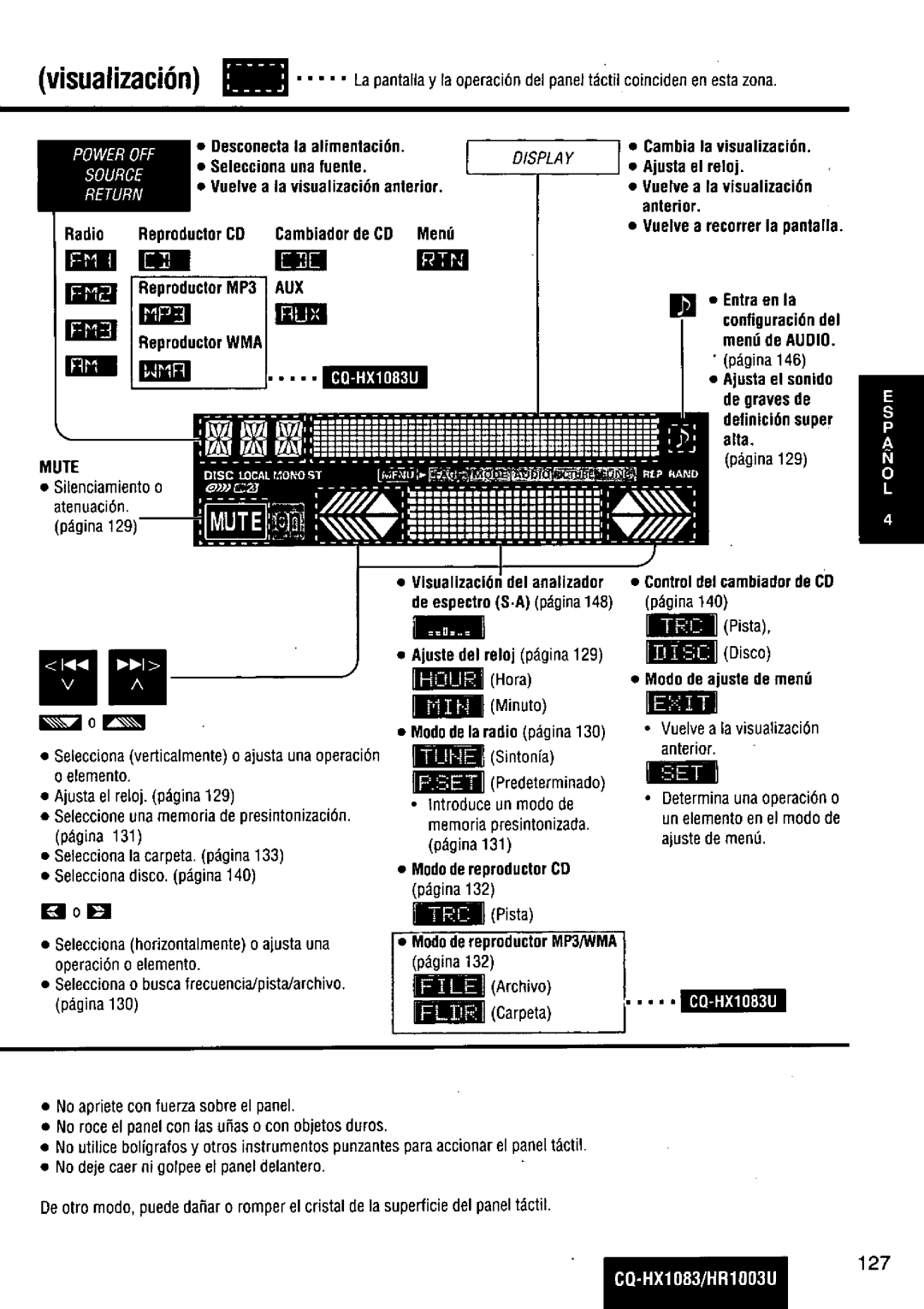 Panasonic CQ-HR1003U manual 