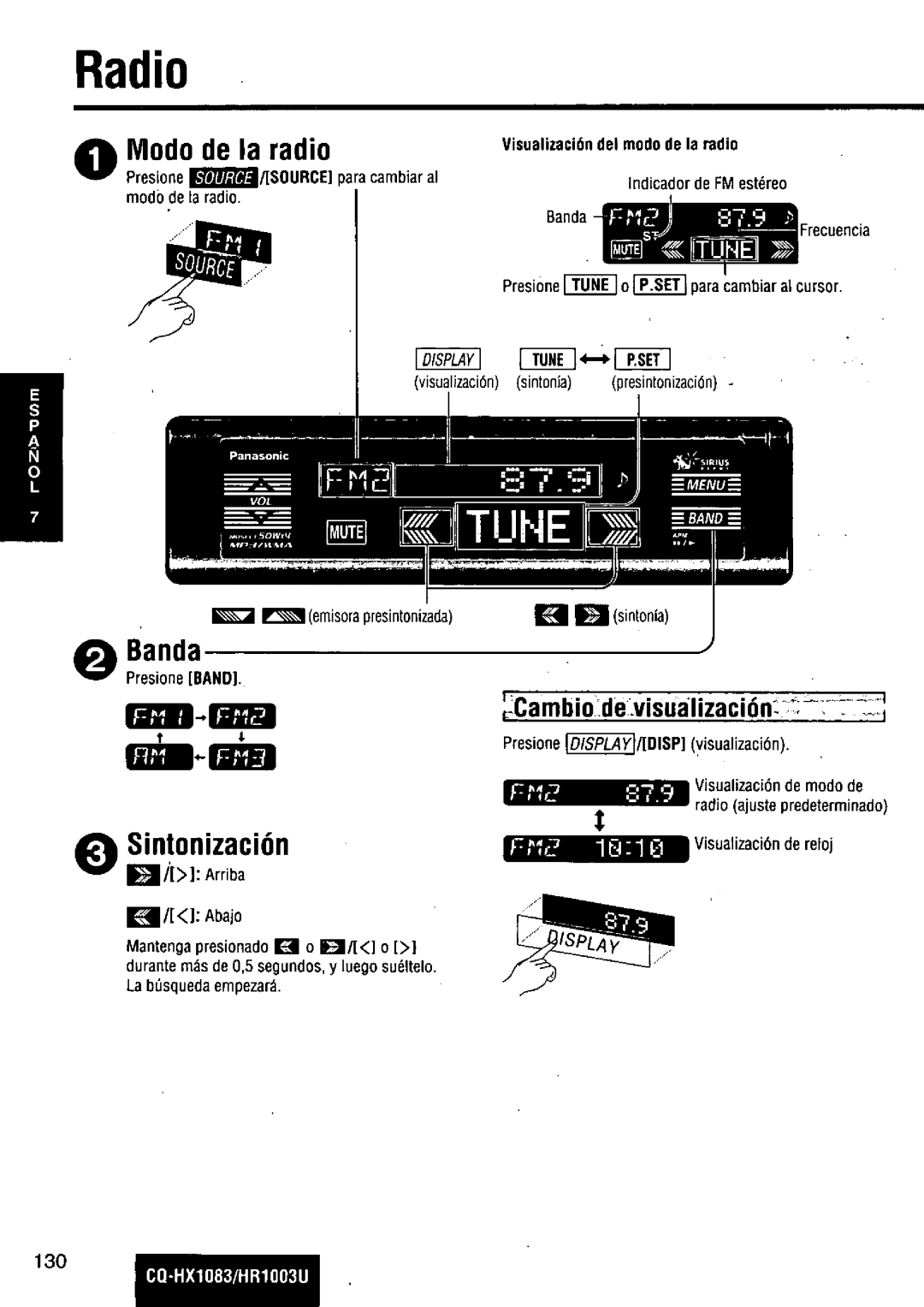 Panasonic CQ-HR1003U manual 