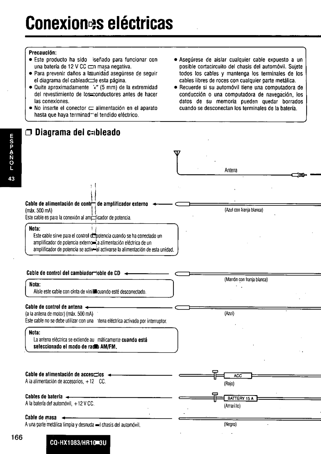 Panasonic CQ-HR1003U manual 