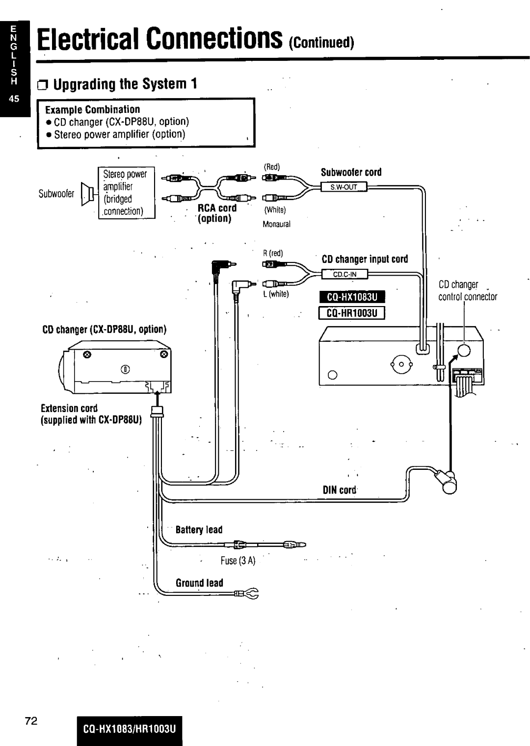 Panasonic CQ-HR1003U manual 