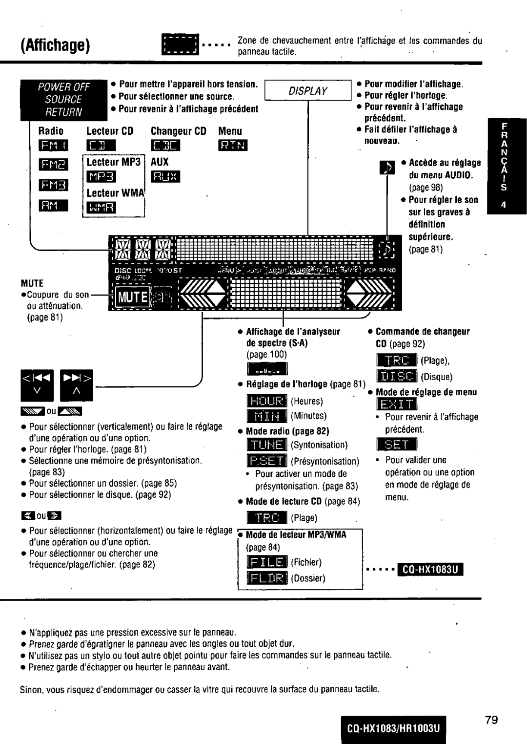 Panasonic CQ-HR1003U manual 