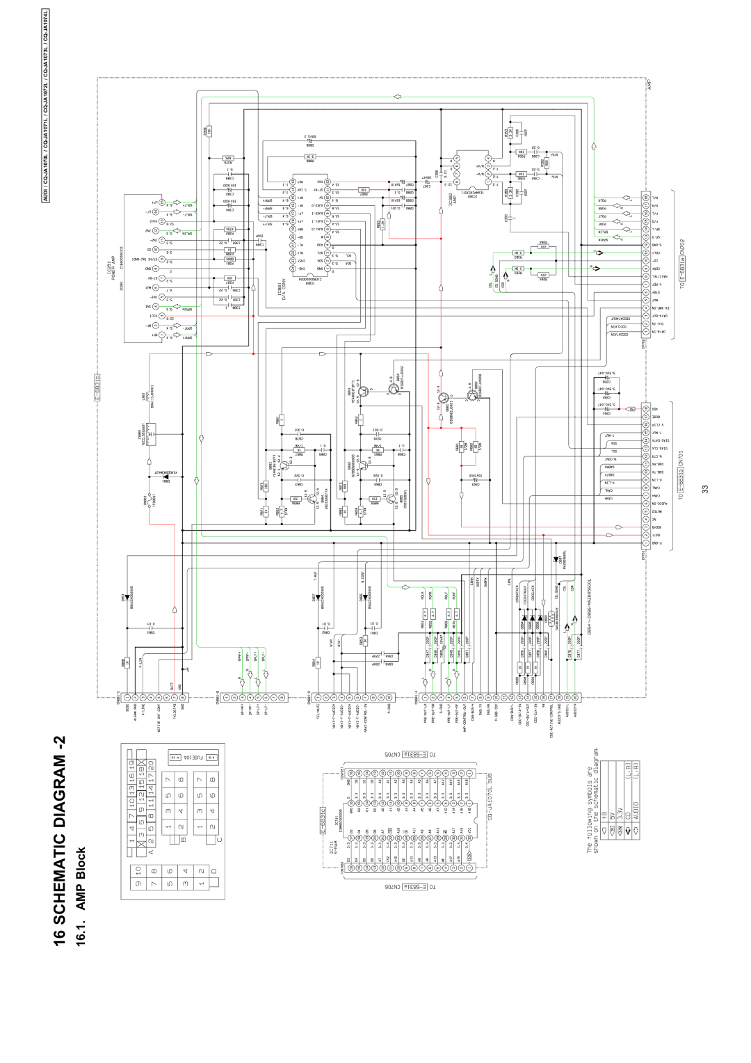 Panasonic cq-ja1070l dimensions Schematic Diagram 