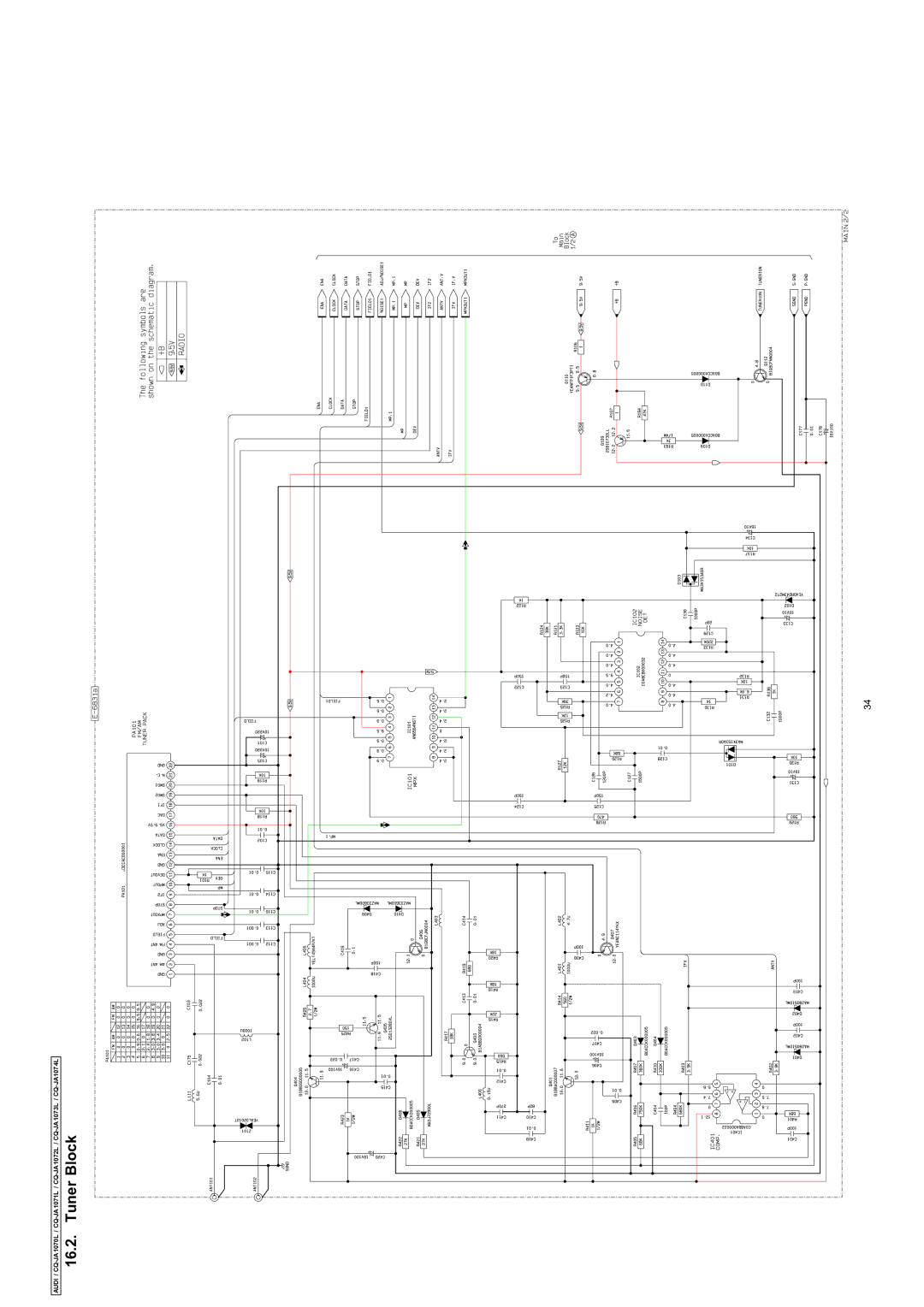 Panasonic cq-ja1070l dimensions Tuner Block 