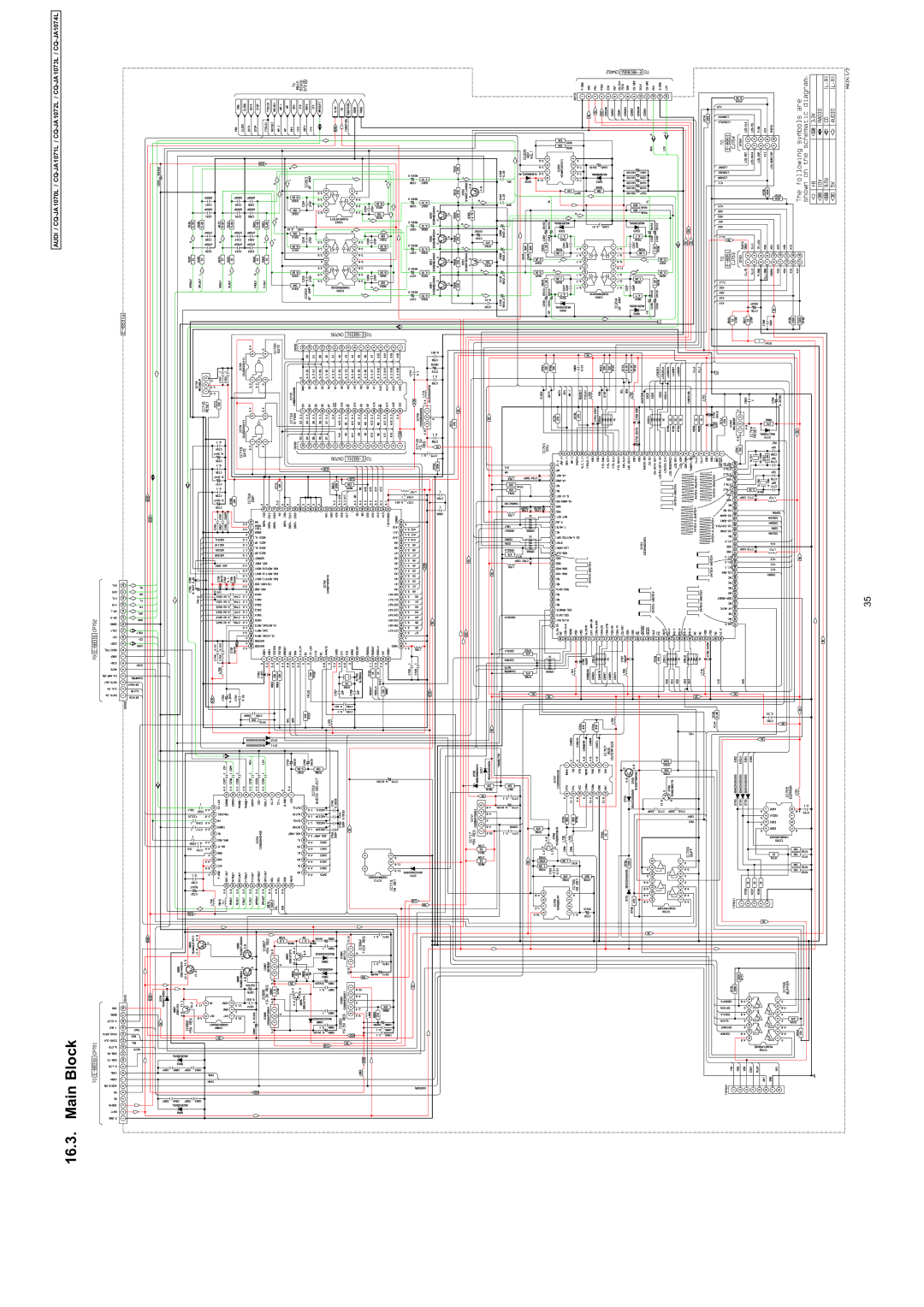 Panasonic cq-ja1070l dimensions Main Block 