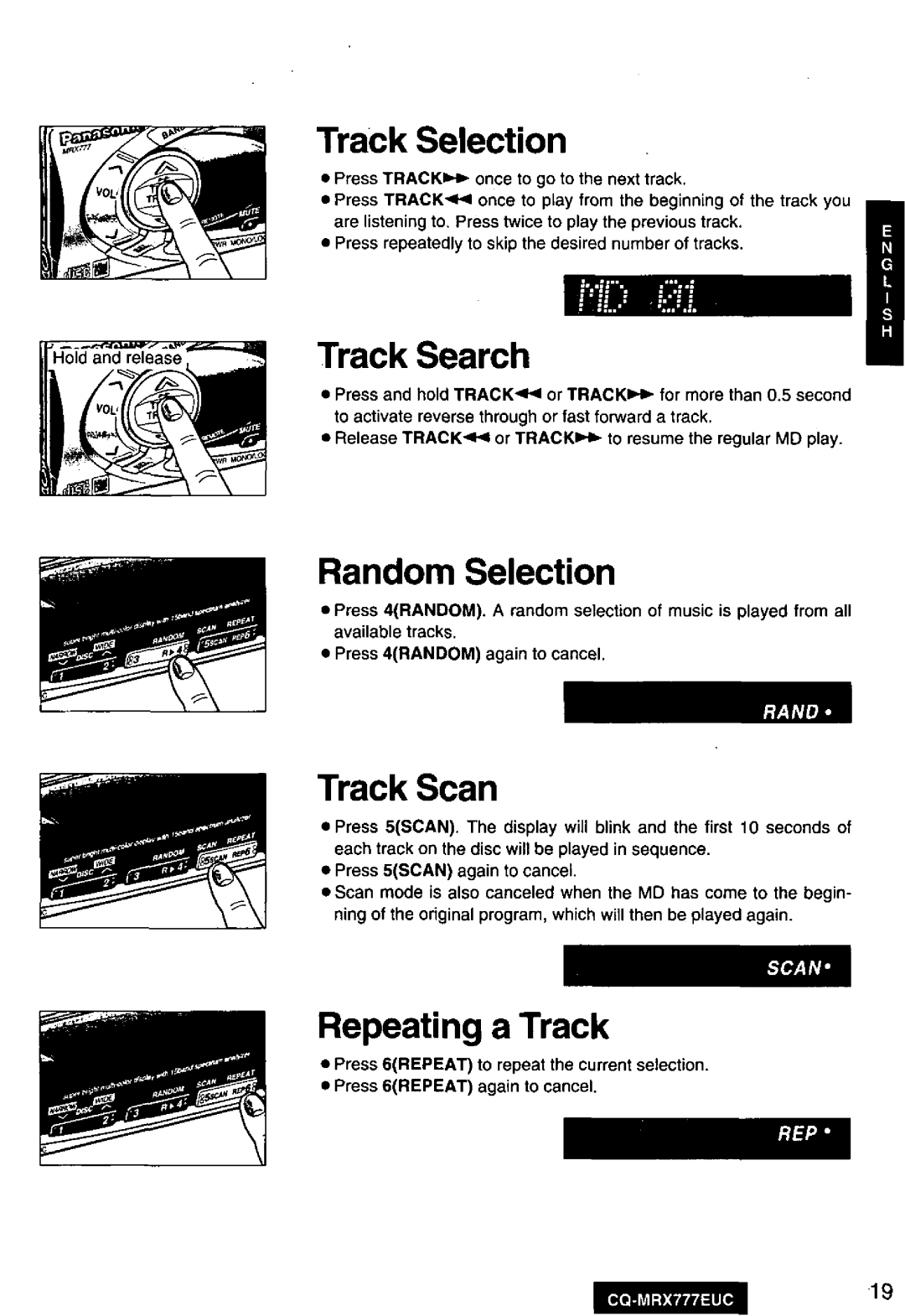 Panasonic CQ-MRX777EUC manual 