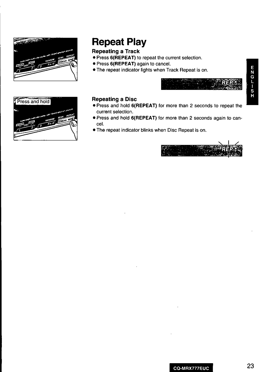 Panasonic CQ-MRX777EUC manual 