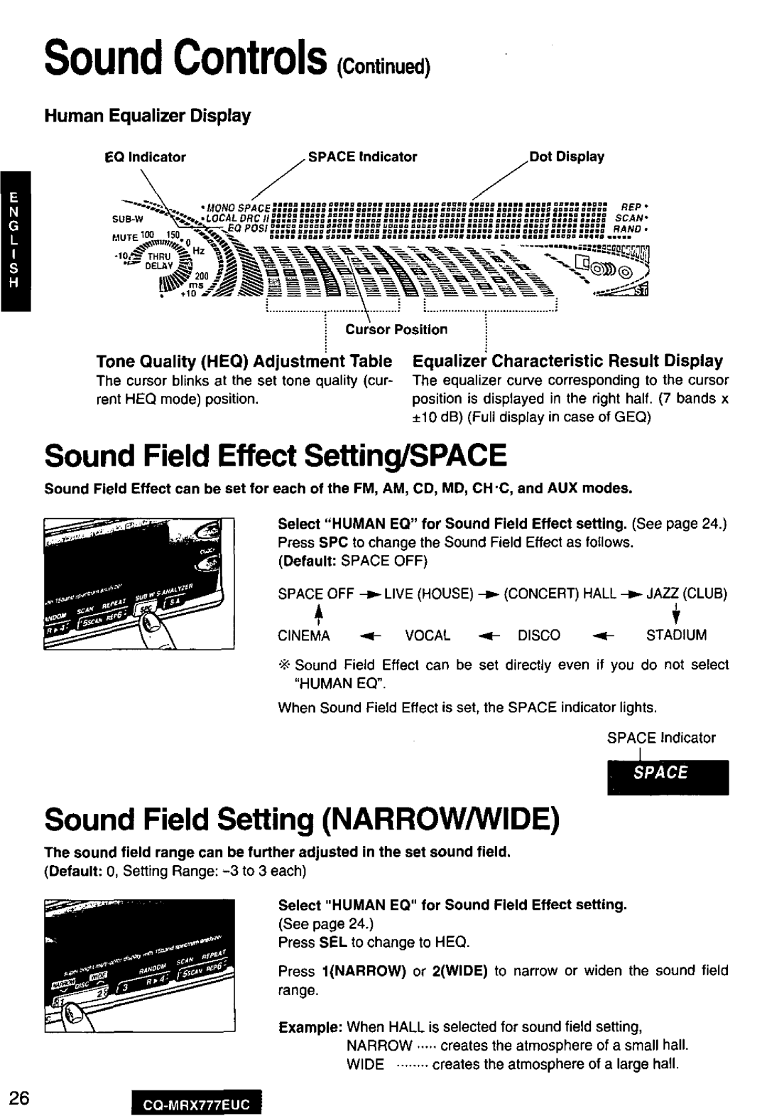 Panasonic CQ-MRX777EUC manual 