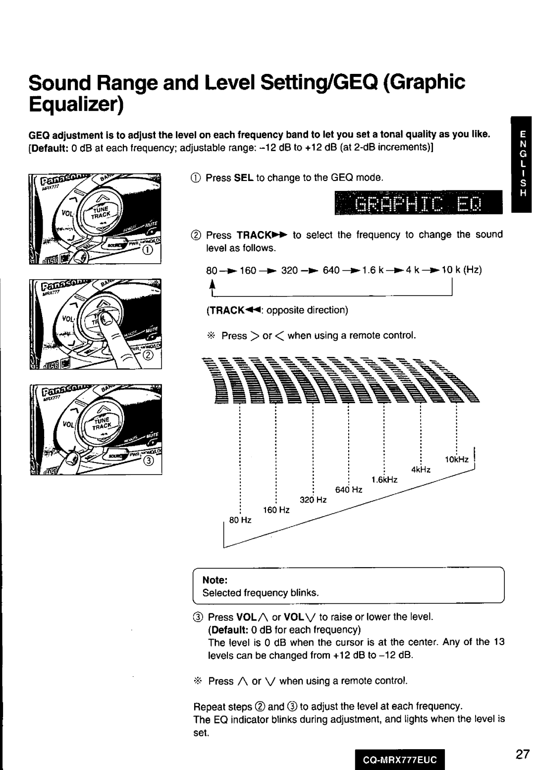 Panasonic CQ-MRX777EUC manual 