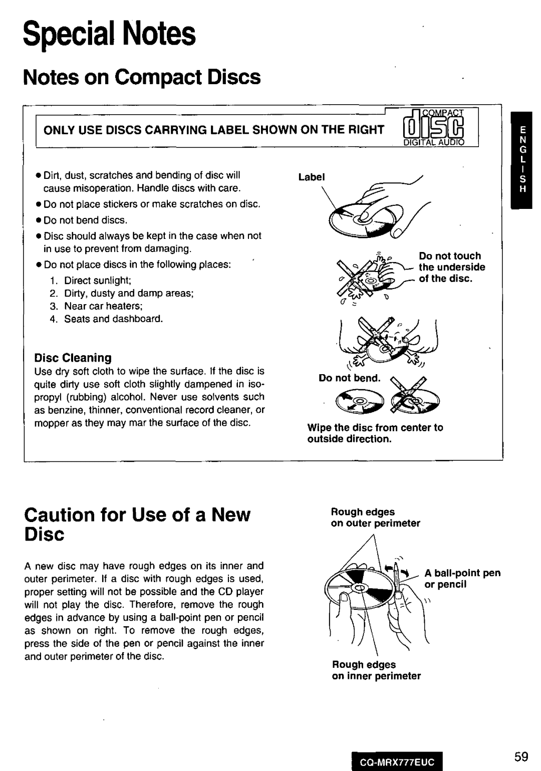 Panasonic CQ-MRX777EUC manual 