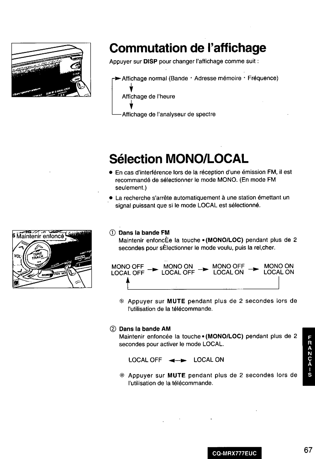 Panasonic CQ-MRX777EUC manual 