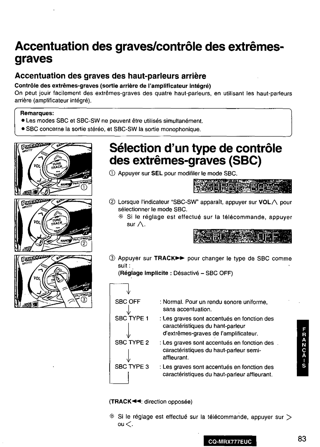 Panasonic CQ-MRX777EUC manual 