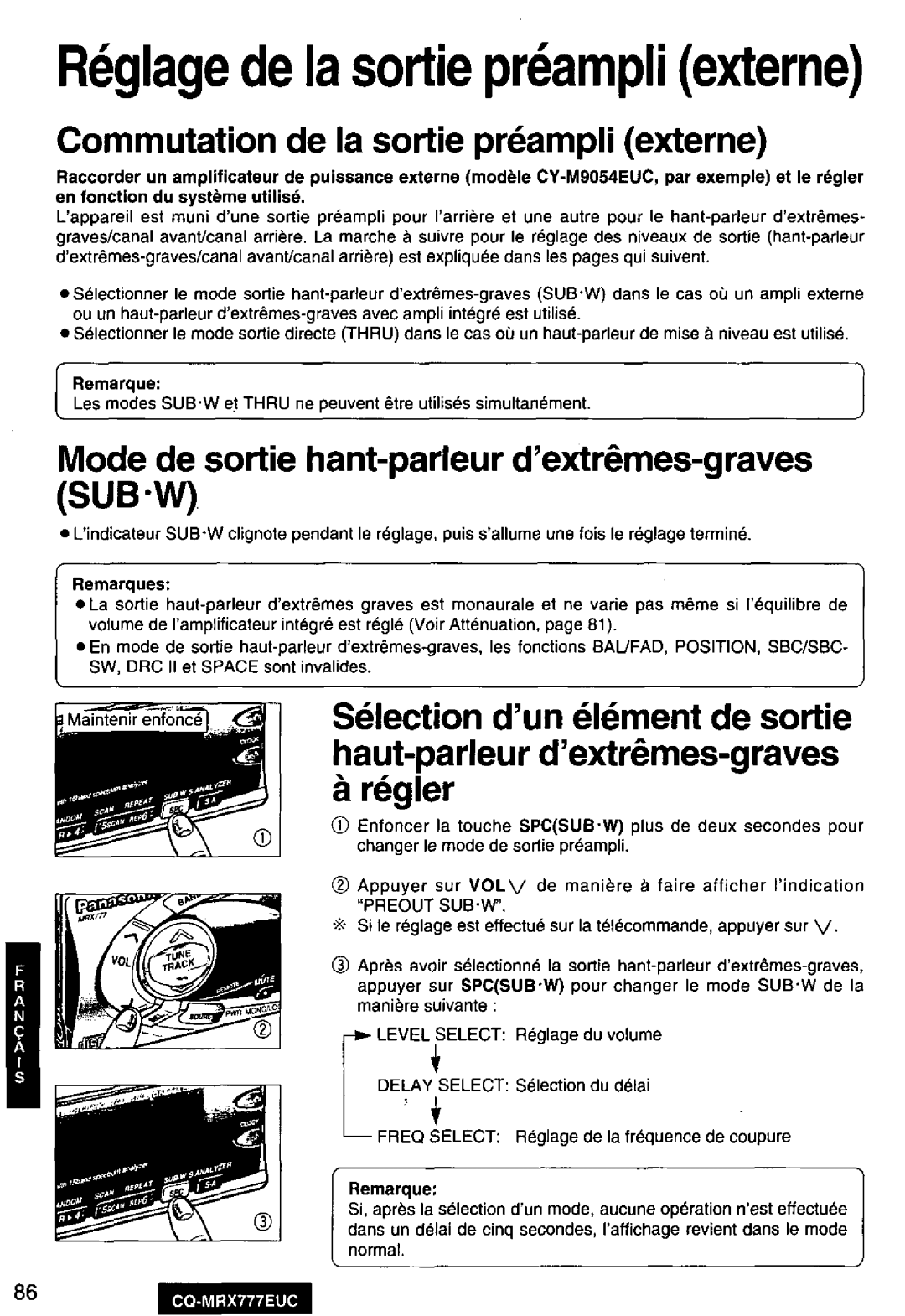 Panasonic CQ-MRX777EUC manual 