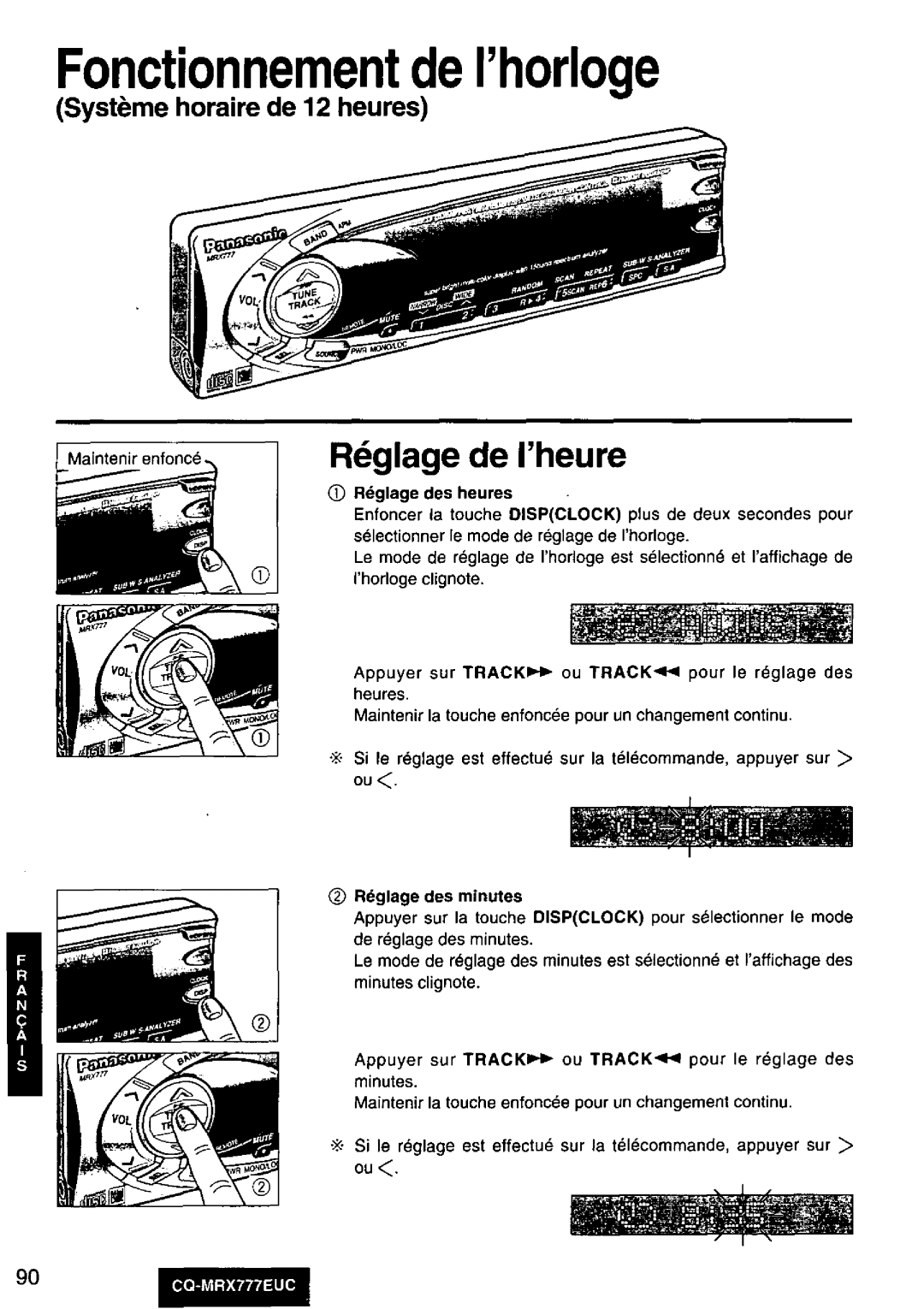 Panasonic CQ-MRX777EUC manual 