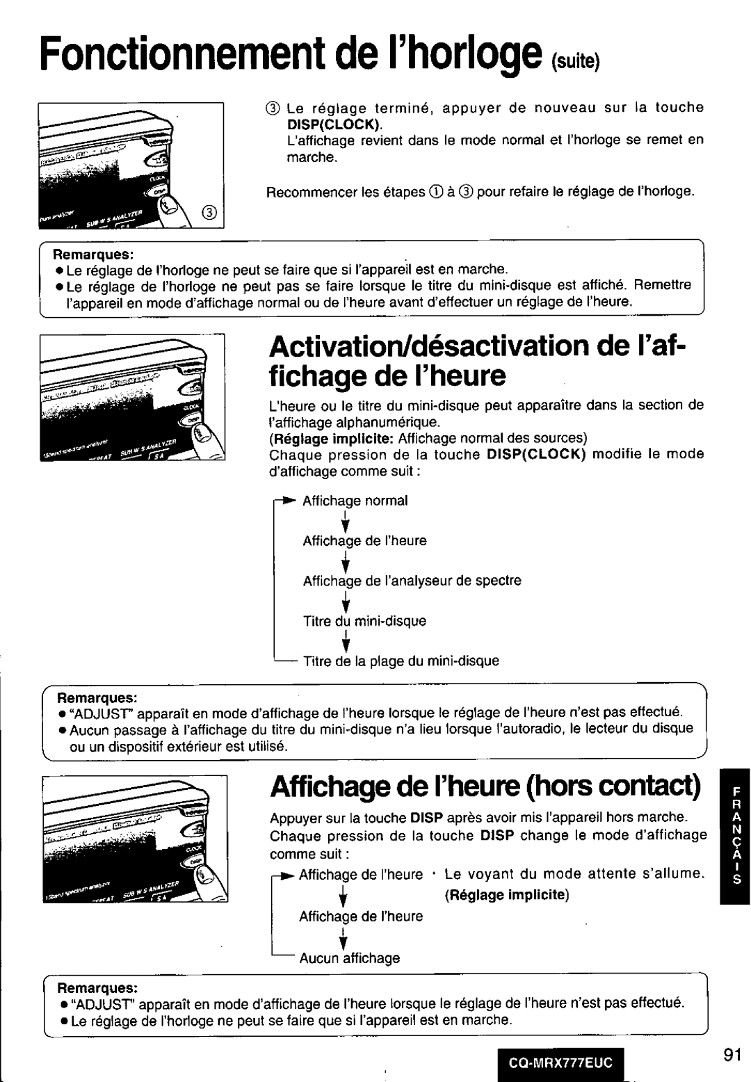 Panasonic CQ-MRX777EUC manual 