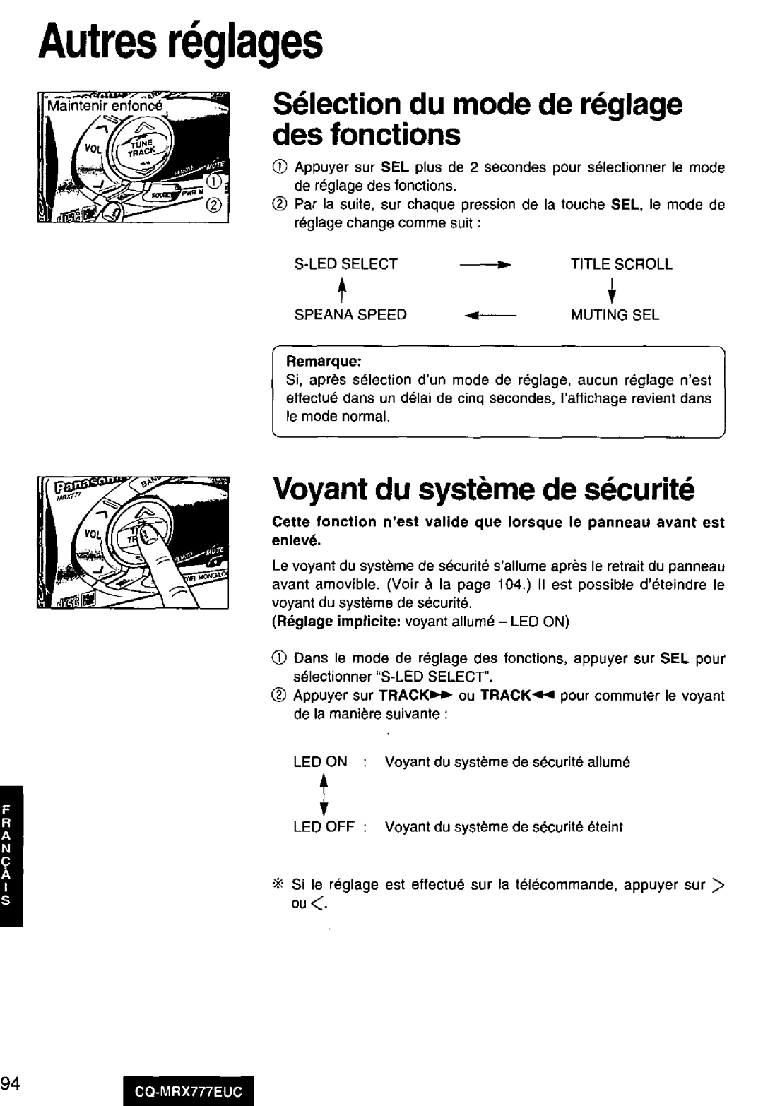 Panasonic CQ-MRX777EUC manual 