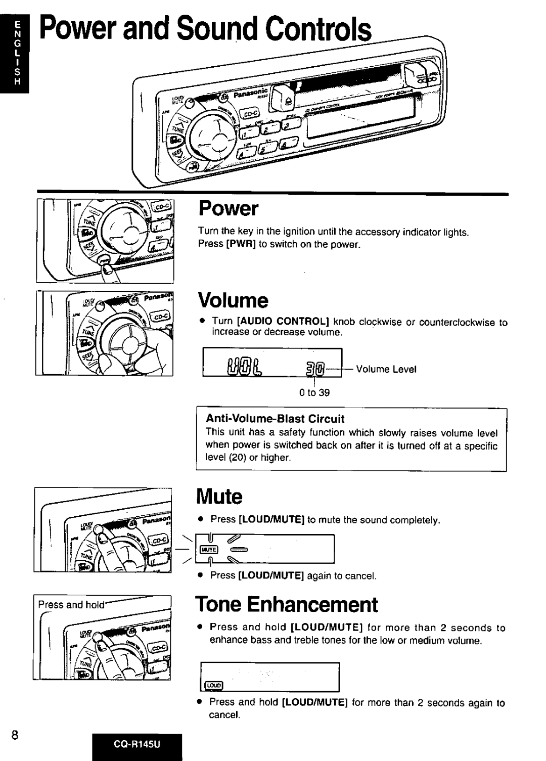 Panasonic CQ-R145U manual 