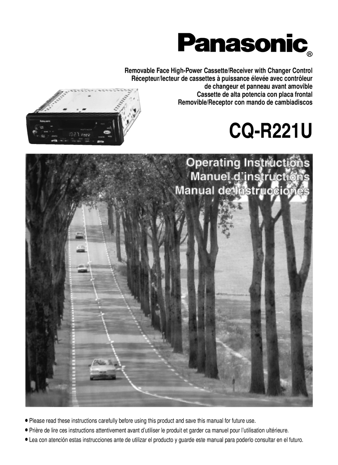 Panasonic CQ-R221U manual 