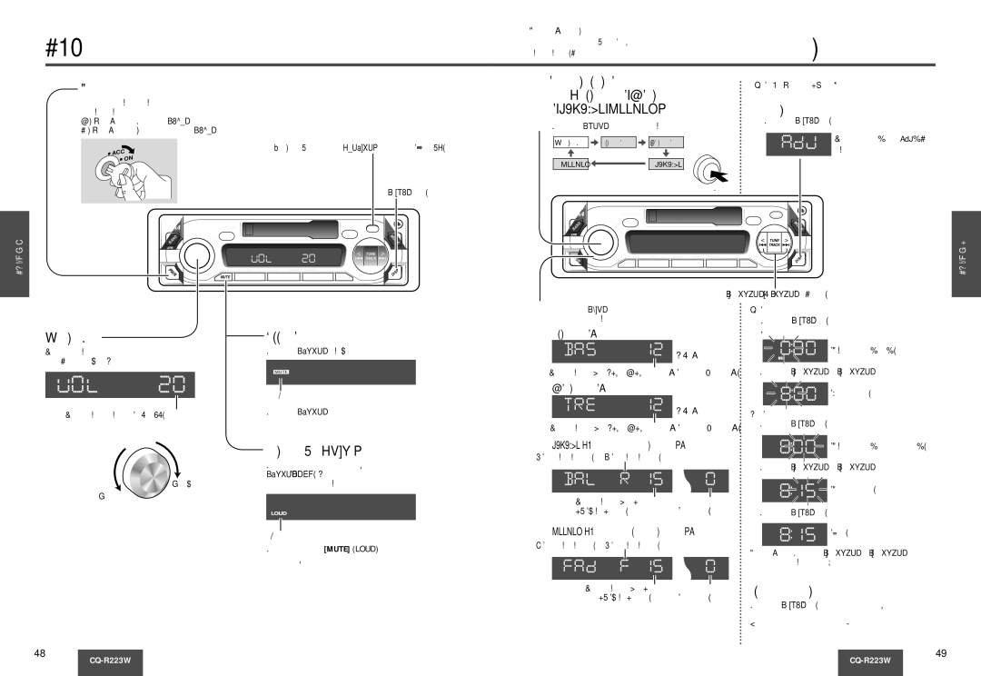 Panasonic CQ-R223W manual ·˘ËÂ Ò‚Â‰ÂÌËﬂ, Èëú‡Ìëâ, ÊÂÊËÏ˚ ÛÒÚ‡ÌÓ‚ÍË Á‚ÛÍÓ‚˚ı, ÍÓÌÍÓÏÔÂÌÒ‡ˆËﬂ Loud, Àáïâìâìëâ Ûòú‡Ìó‚Íë ˜‡Òó‚ 