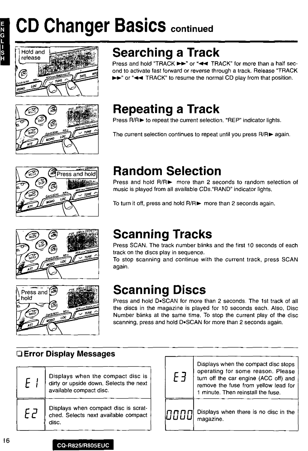 Panasonic CQ-R825, R805EUC manual 