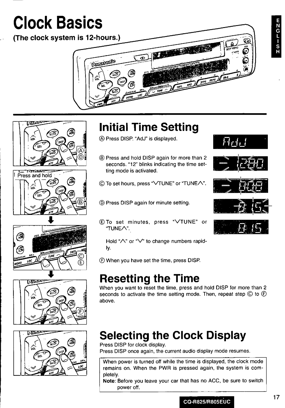 Panasonic R805EUC, CQ-R825 manual 