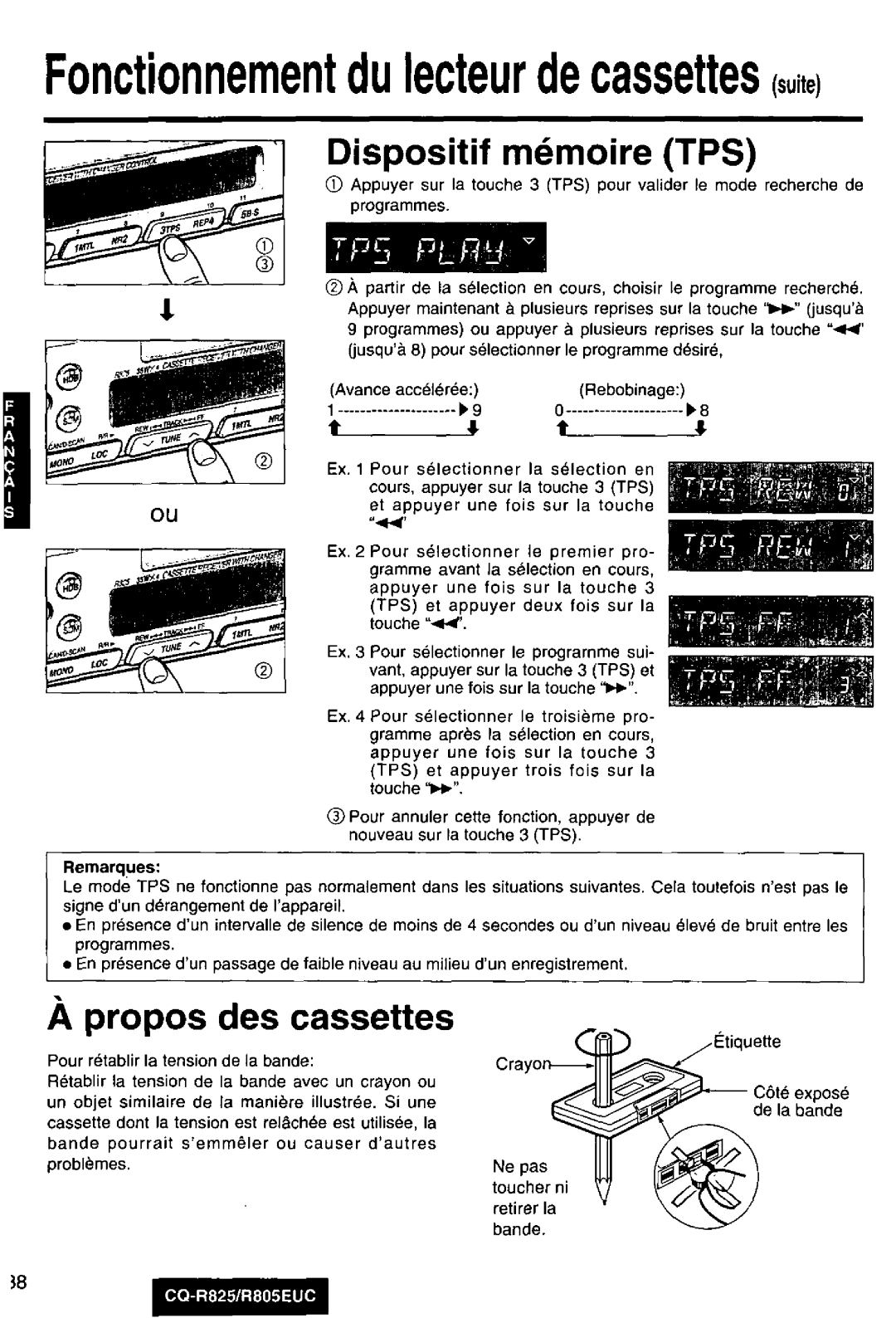 Panasonic CQ-R825, R805EUC manual 