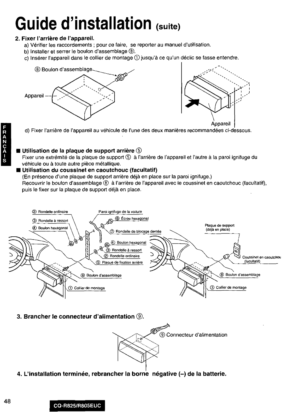 Panasonic CQ-R825, R805EUC manual 