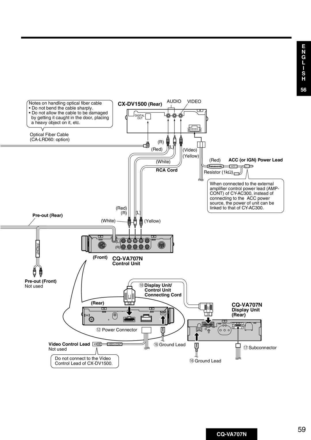 Panasonic CQ-VA707N operating instructions 