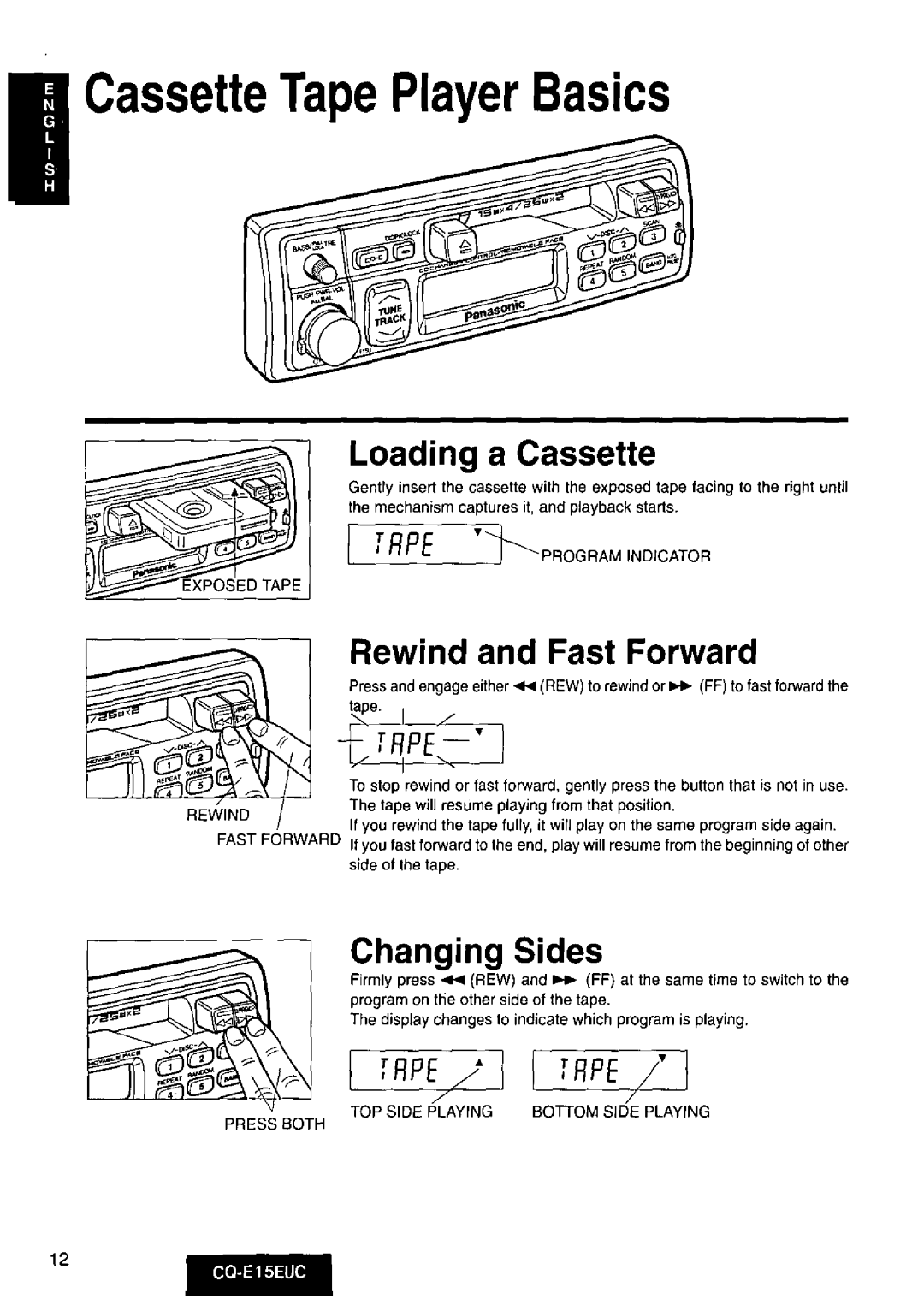 Panasonic CQE15EUC manual 