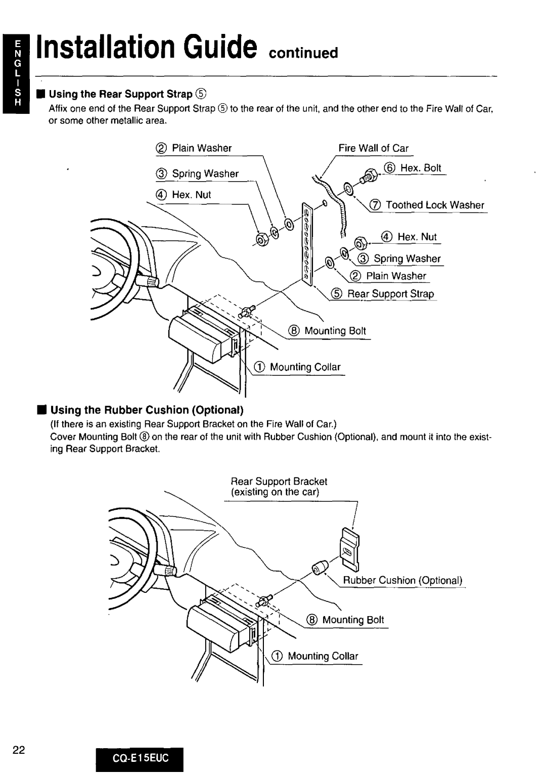 Panasonic CQE15EUC manual 