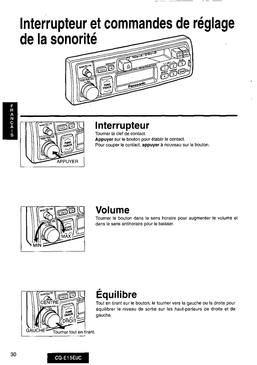 Panasonic CQE15EUC manual 