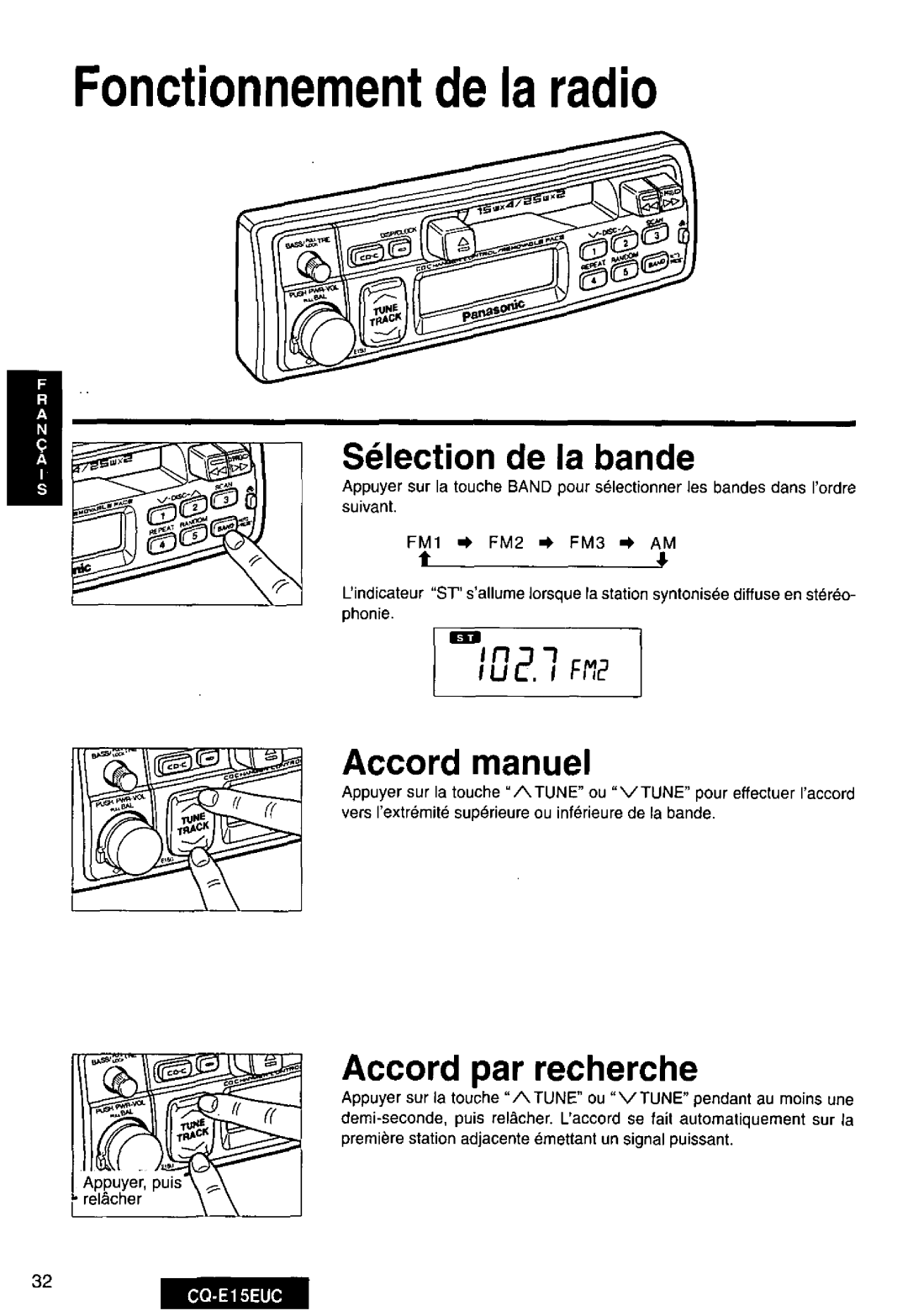 Panasonic CQE15EUC manual 