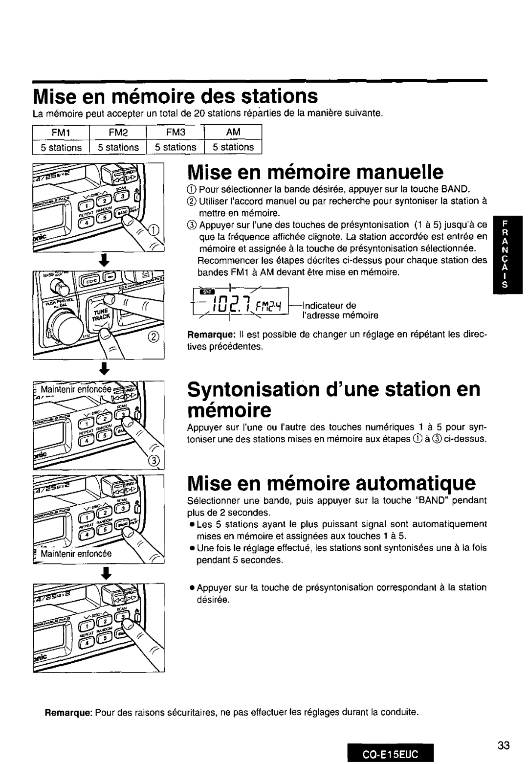 Panasonic CQE15EUC manual 