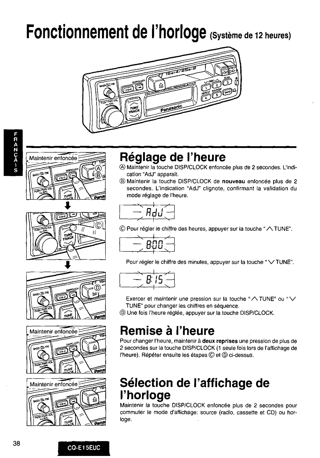 Panasonic CQE15EUC manual 