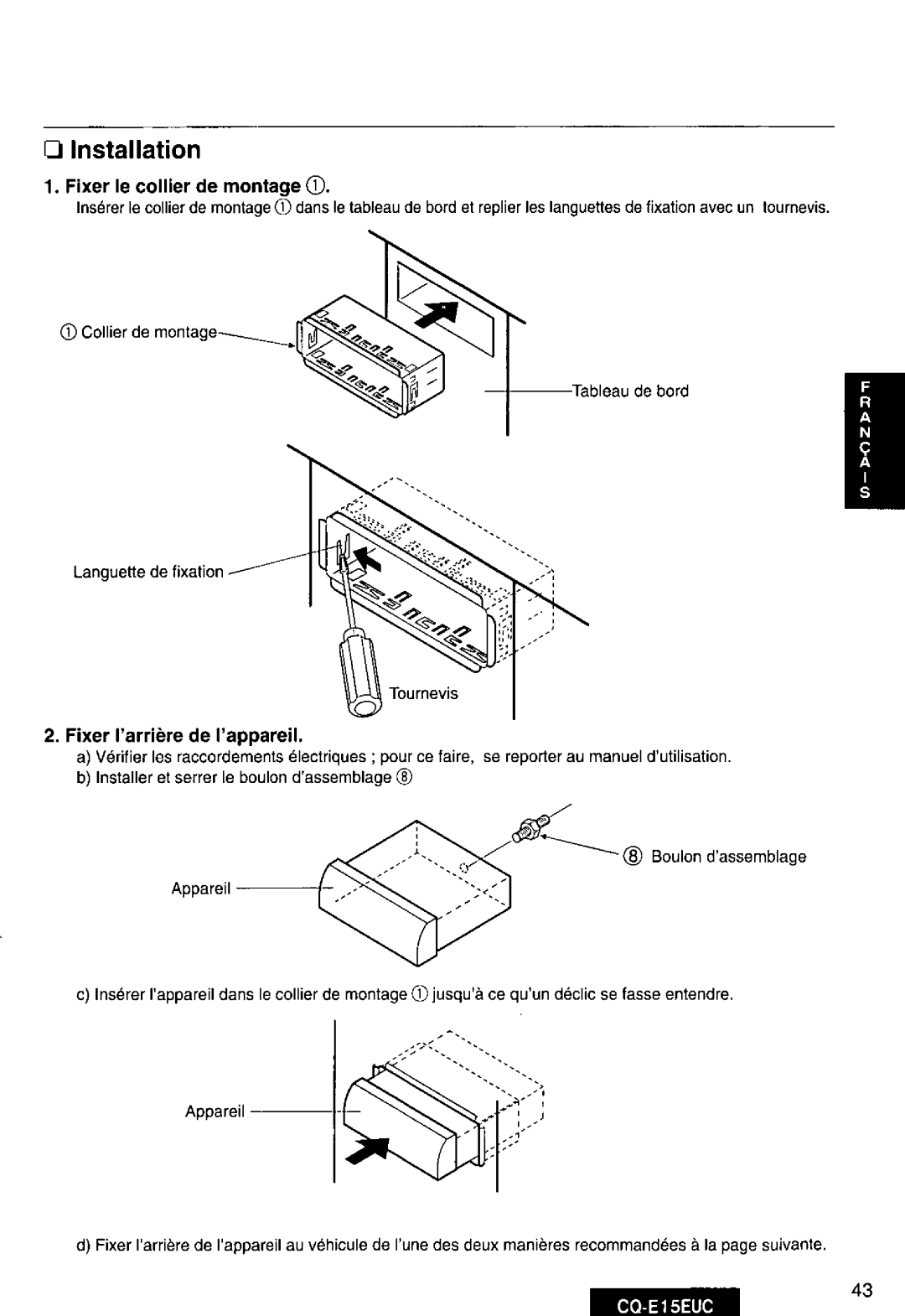 Panasonic CQE15EUC manual 