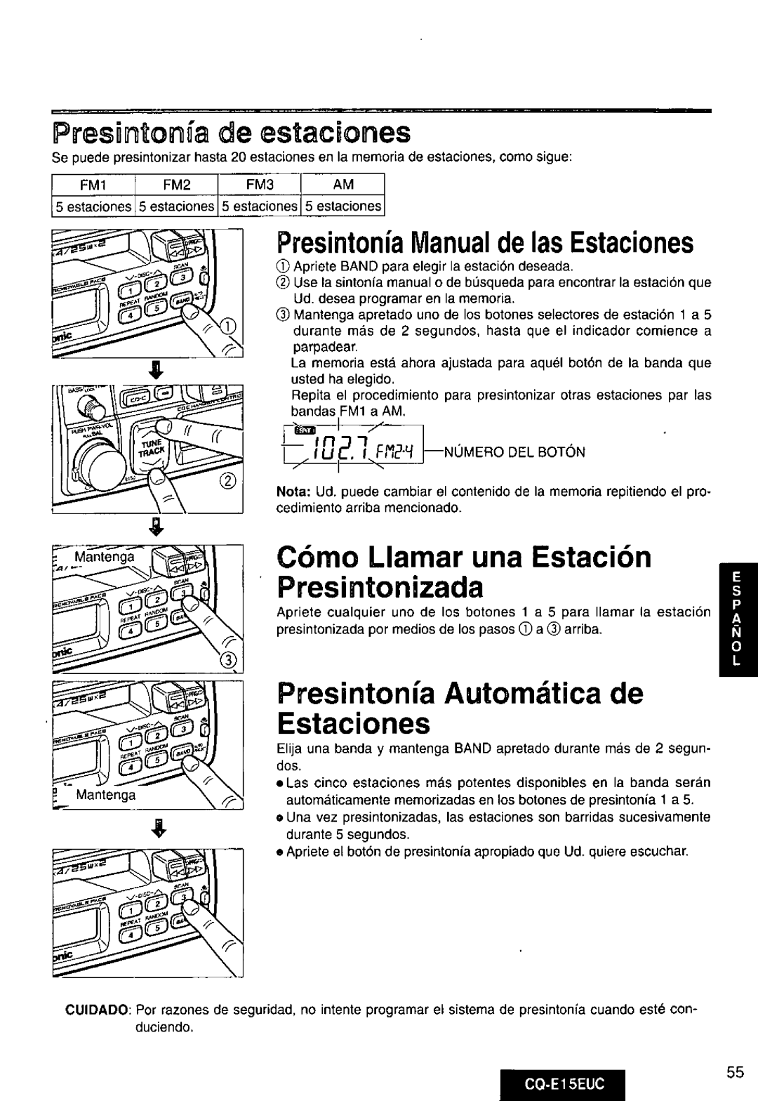 Panasonic CQE15EUC manual 