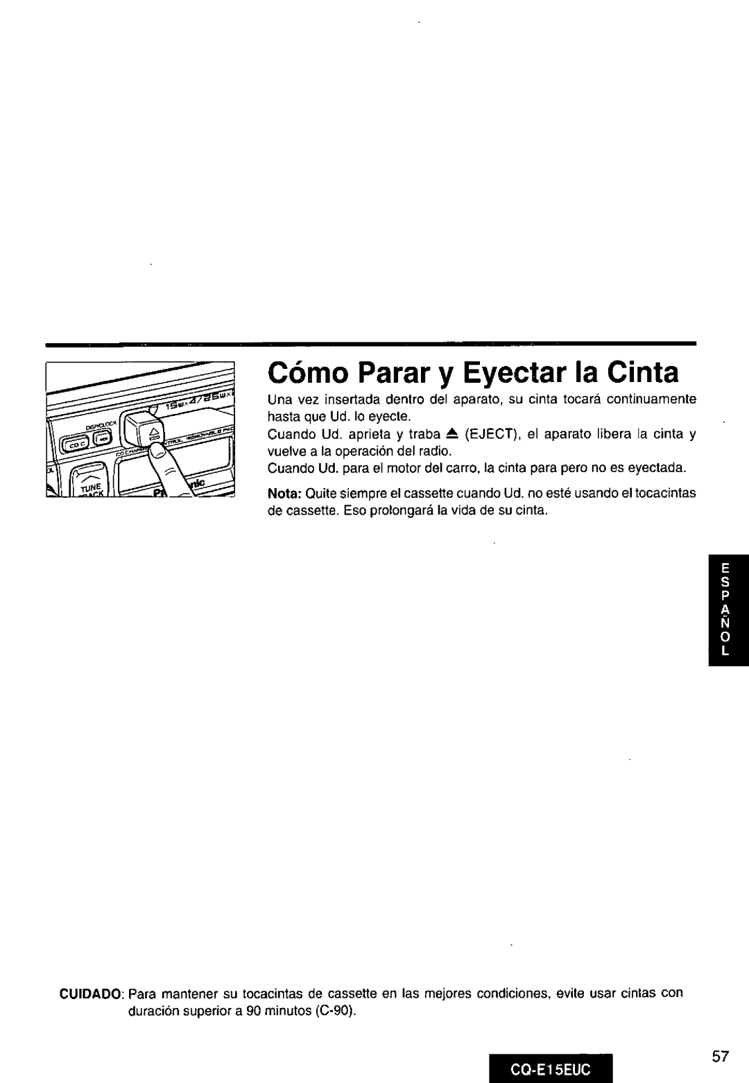 Panasonic CQE15EUC manual 