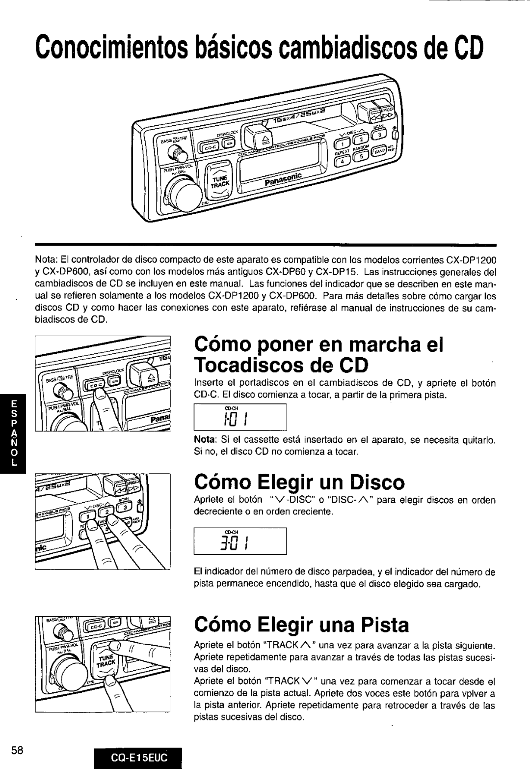 Panasonic CQE15EUC manual 