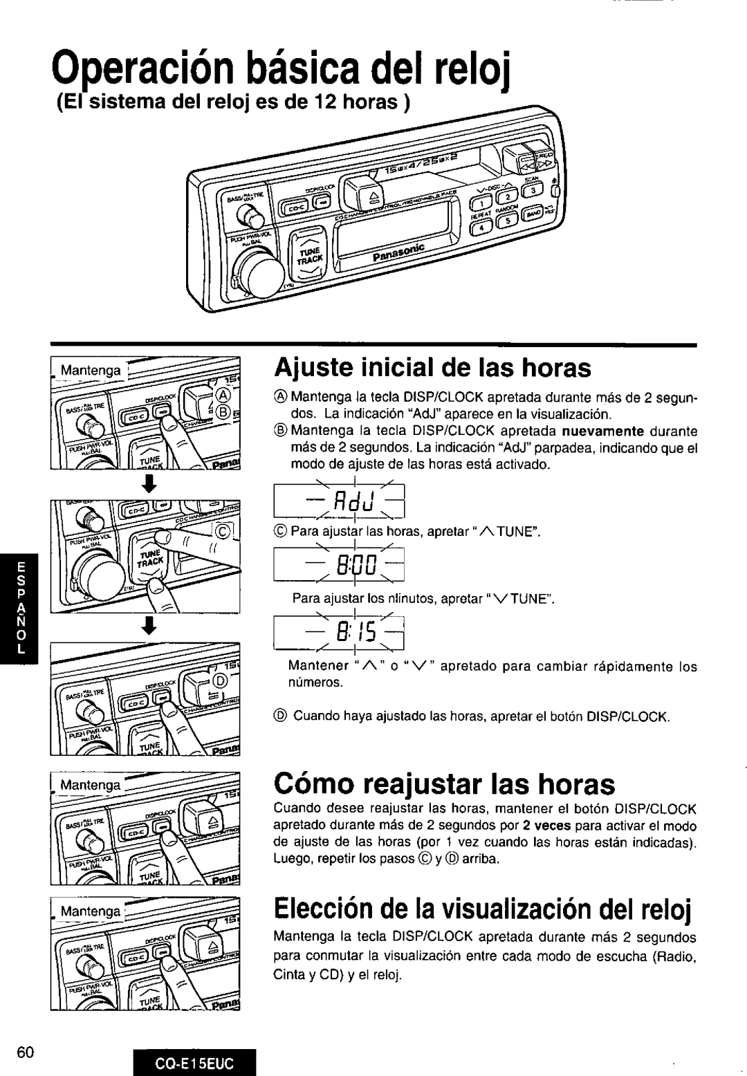 Panasonic CQE15EUC manual 