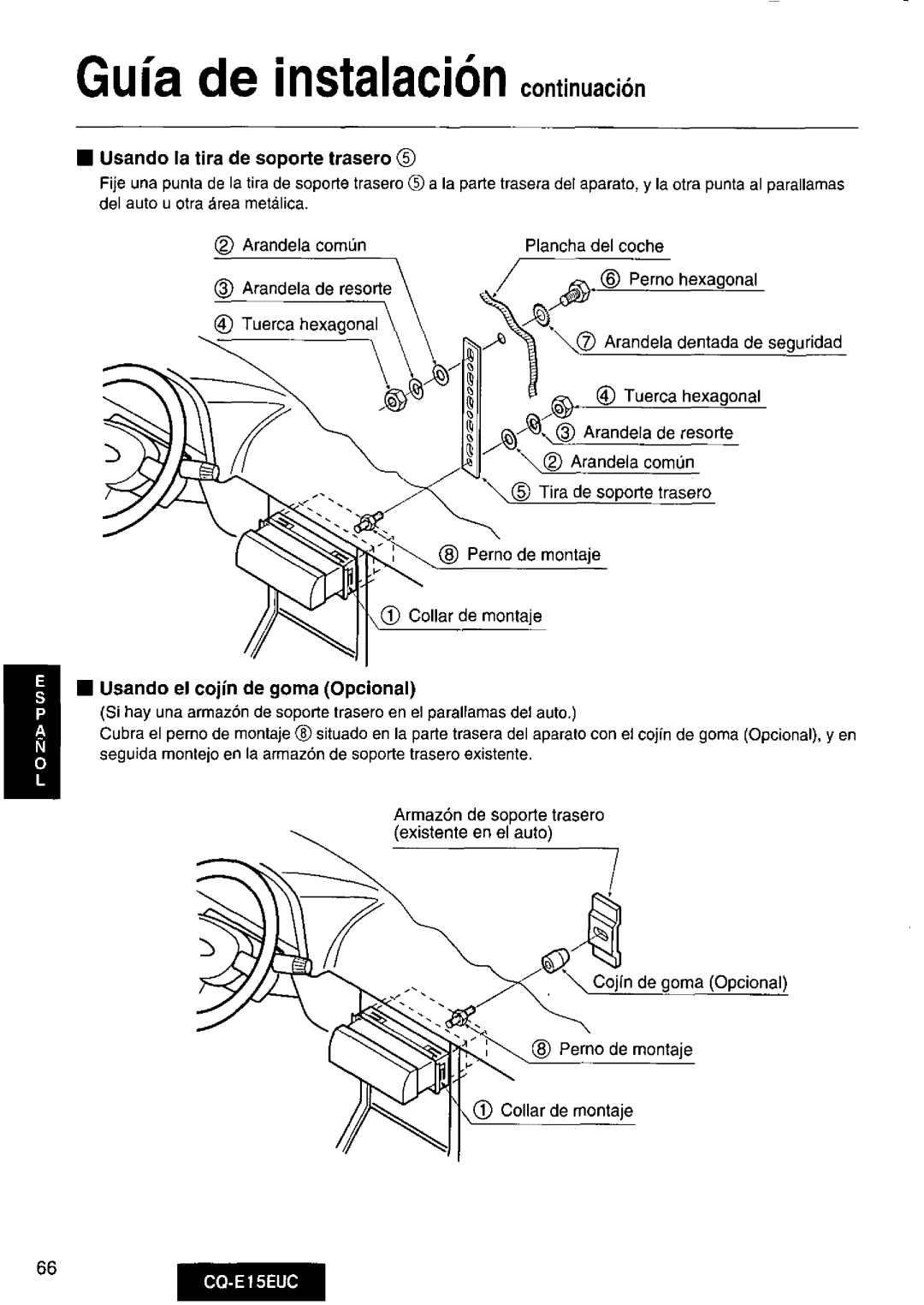 Panasonic CQE15EUC manual 