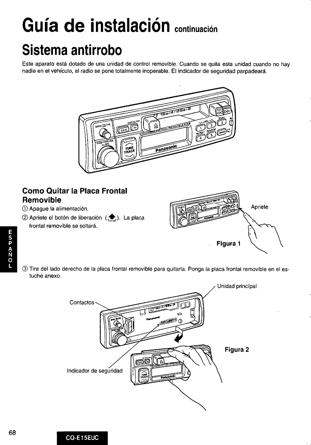 Panasonic CQE15EUC manual 