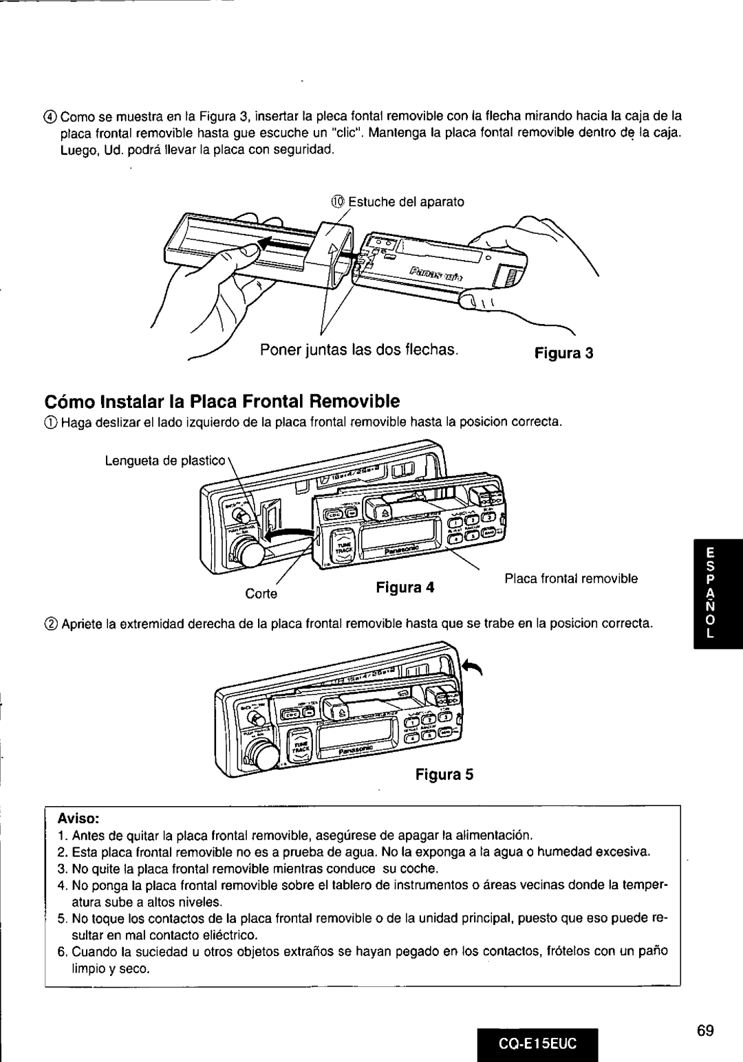 Panasonic CQE15EUC manual 