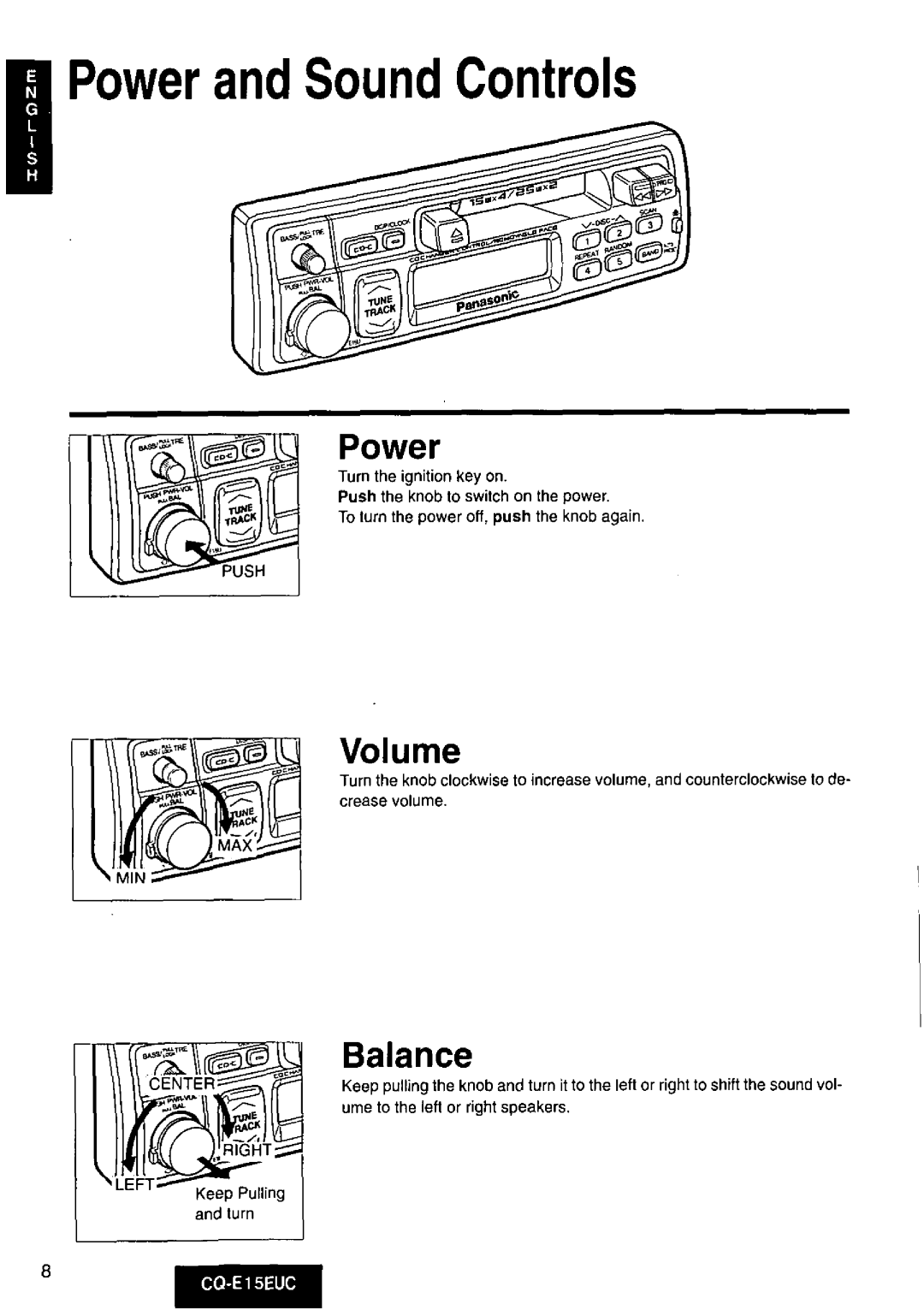 Panasonic CQE15EUC manual 